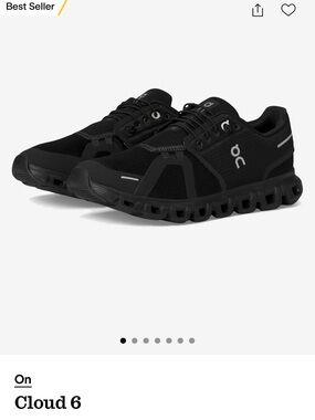 On Cloud 6 Running Black Men’s Athletic Cloud-Style Running Shoes